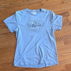 J. Crew Light Blue Adventure Graphic Tee